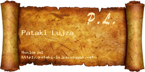 Pataki Lujza névjegykártya